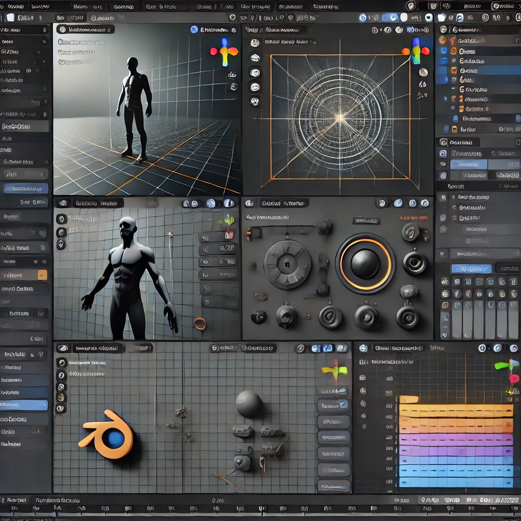 Blender 3D animation software interface showing 3D model in edit mode.